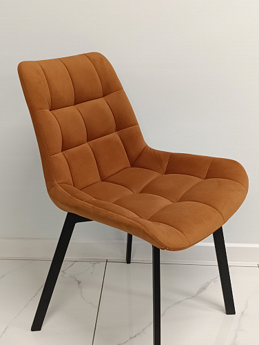 Стул на металлокаркасе Челси кирпичный / черный из шоурума 5